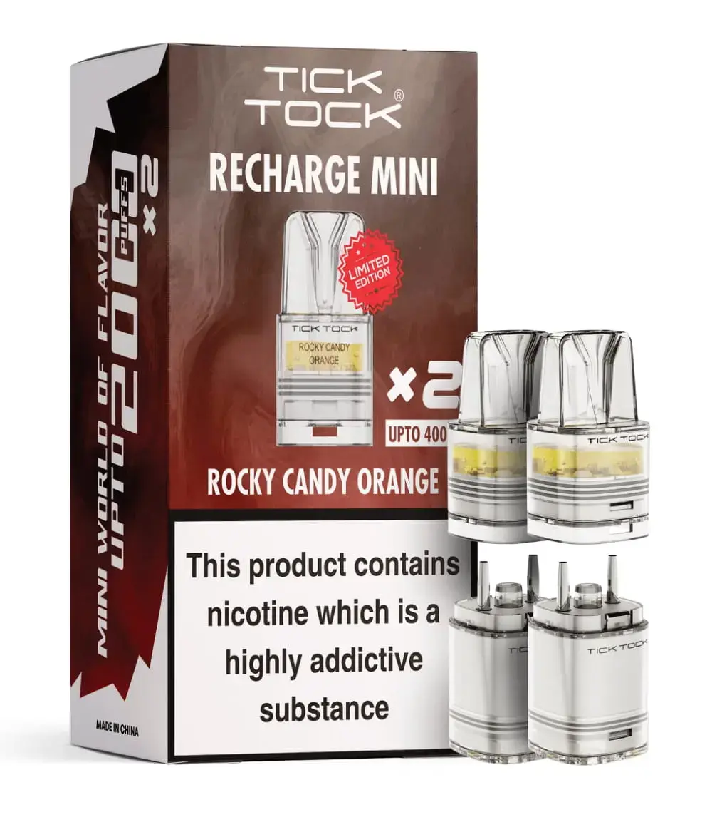 Rocky Candy Orange Tick Tock Magic 8000 Prefilled Pods